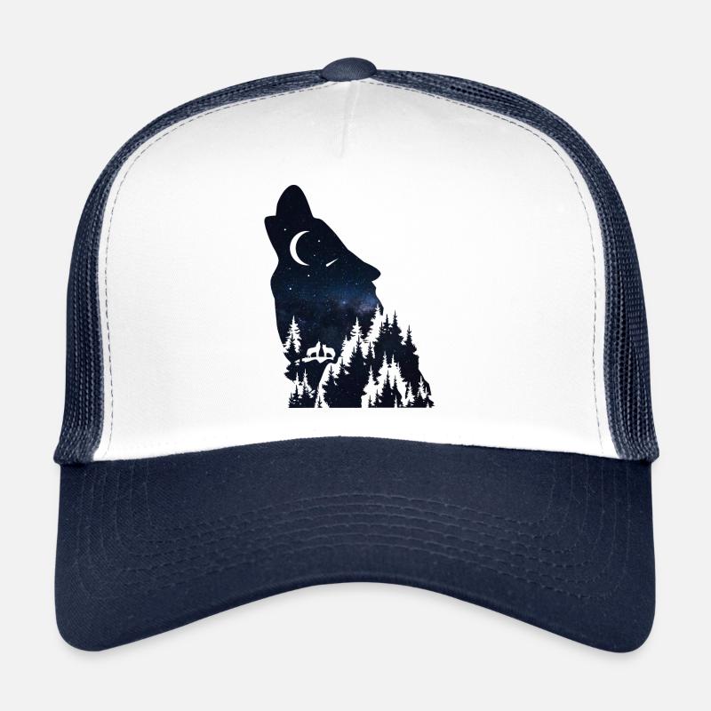 Wolf silhouette Galaxy Trucker Cap