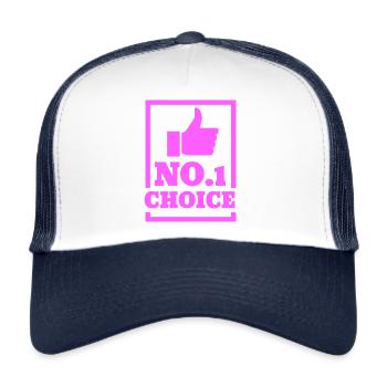 Numéro 1 RS - Casquette trucker  - blanc/marine - Devant