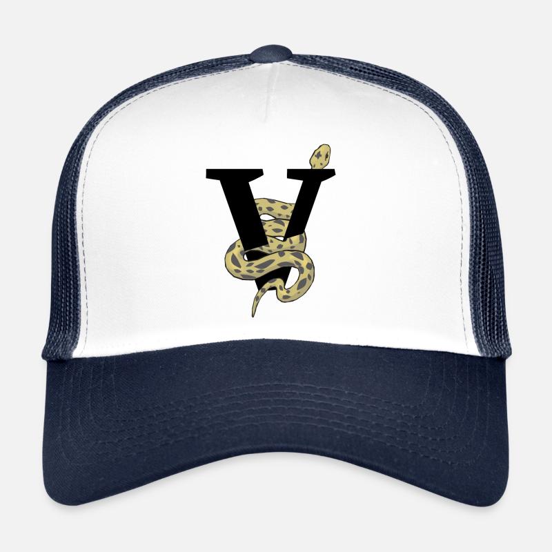 Lettre v serpent Casquette trucker 