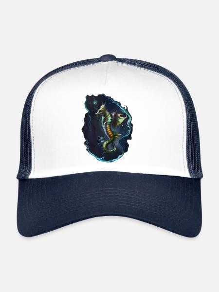 Seahorse of Mayotte - Trucker Cap - white/navy - Front