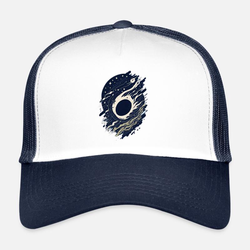Kosmische Euphorie: Retro-Sterne und Schwarze Löcher Trucker Cap