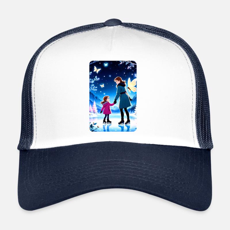 personalized design mother's gift - Trucker Cap - white/navy