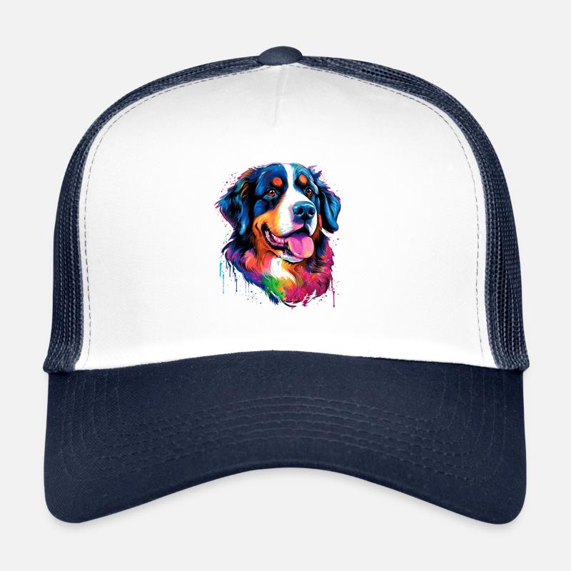 bouvier bernois coloré - chiens colorés Casquette trucker 