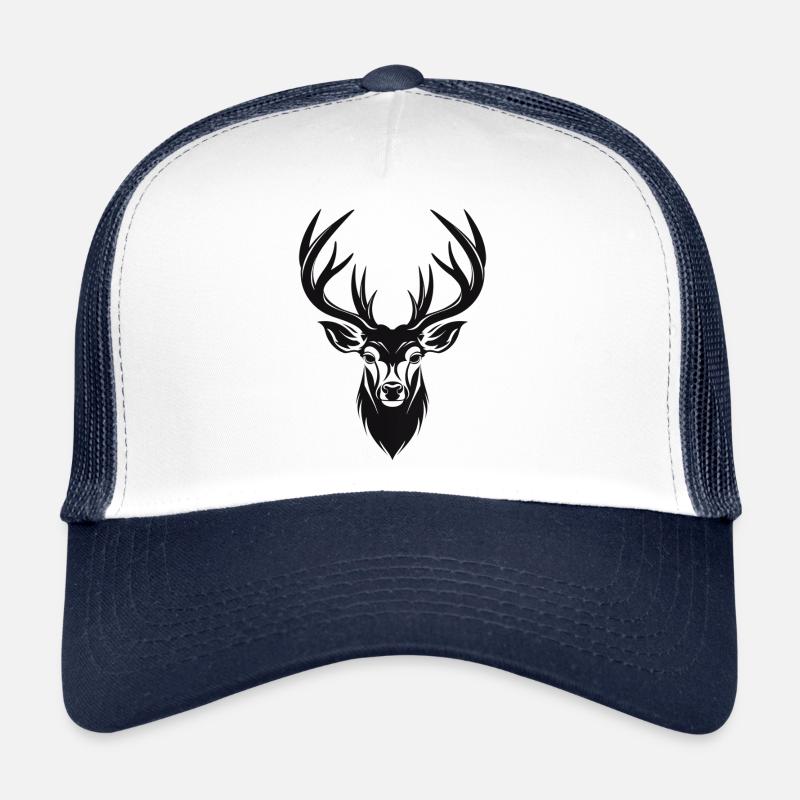 Icône de cerf Monochrome Casquette trucker 