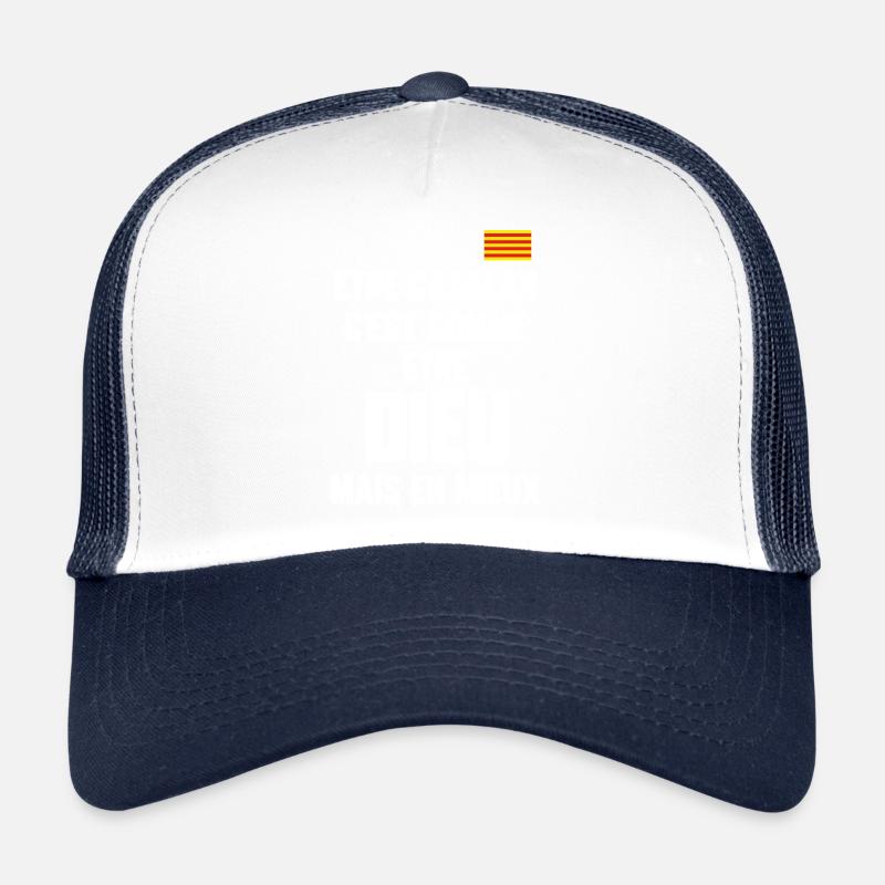 Katalanisch - Trucker Cap - Weiß/Navy