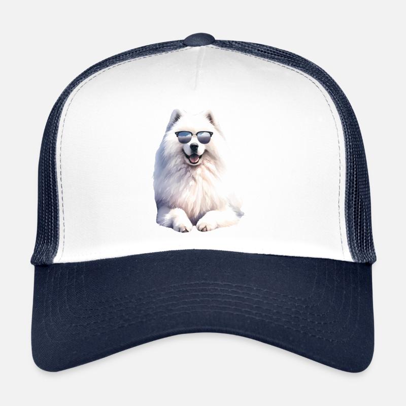 Chien Samoyède Cadeaux Mignon Samoyède Chien Graphique Casquette trucker 