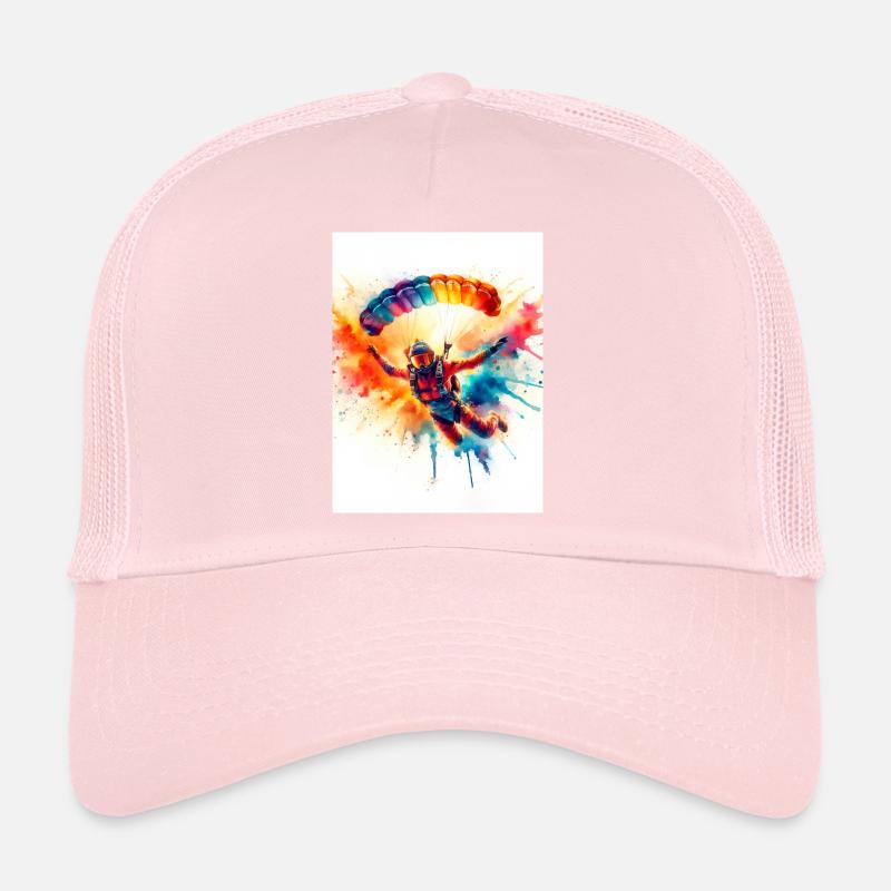 Parachutiste à l’aquarelle Casquette trucker 