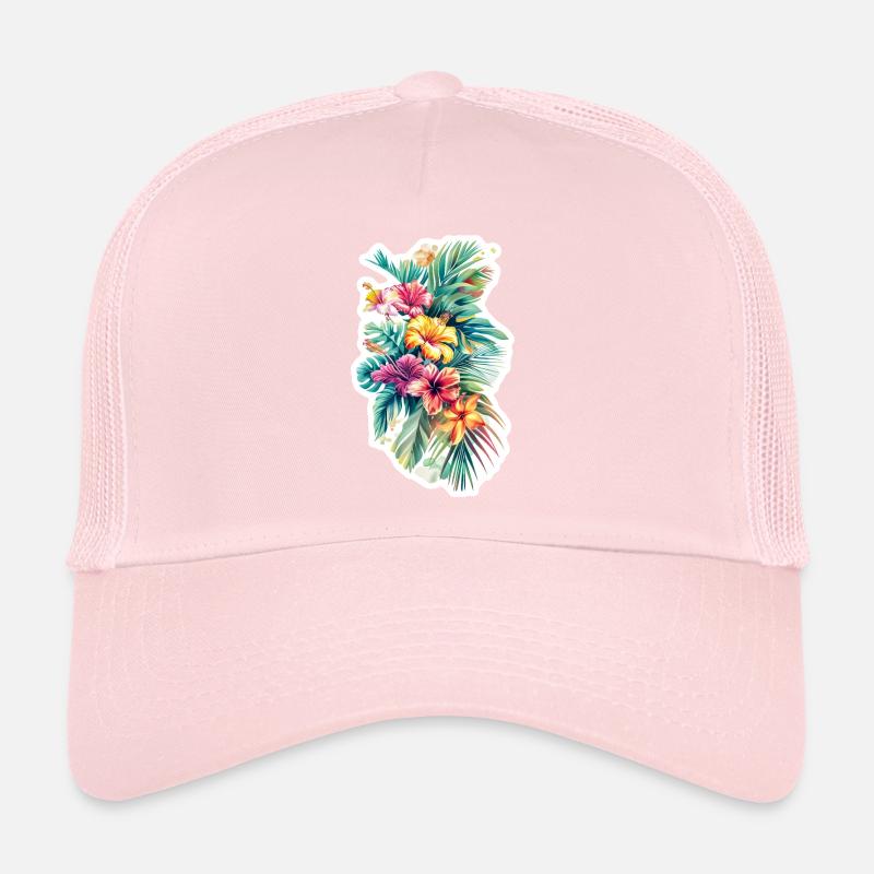 Design floral d’Hawaï Casquette trucker 