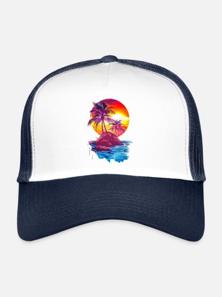 Insel Junge - Trucker Cap - Weiß/Navy - Vorne