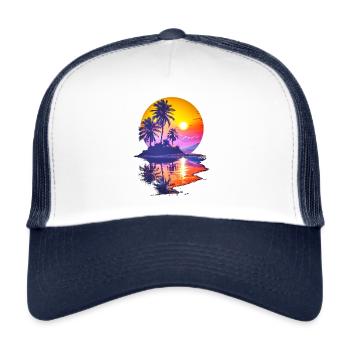 My paradise - Trucker Cap - white/navy - Front