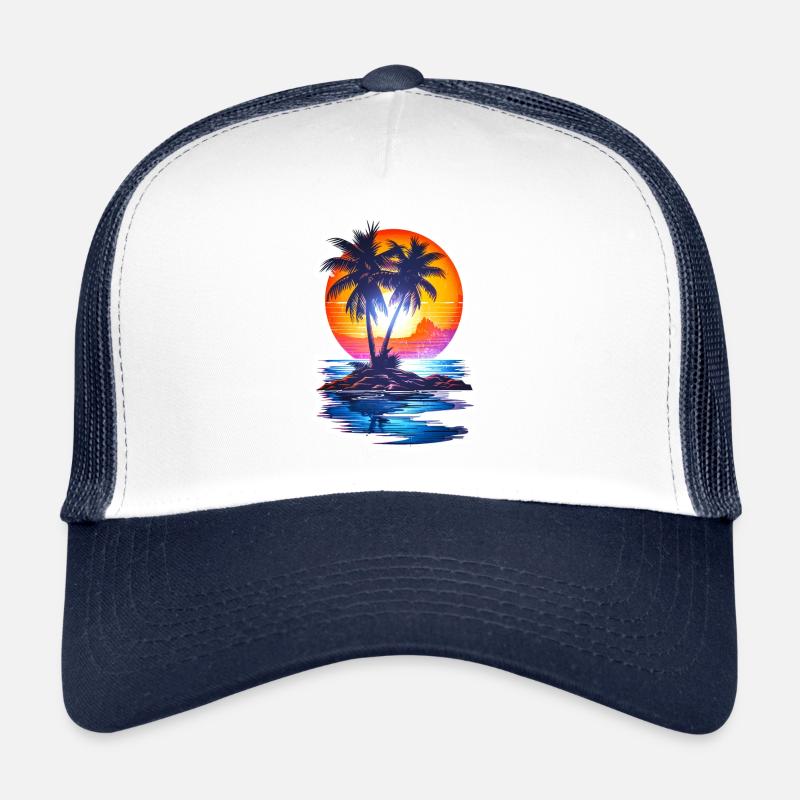 Île aux fans - Casquette trucker - blanc/marine
