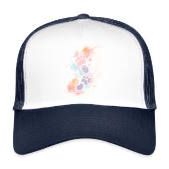 Footprint - Trucker Cap - Weiß/Navy - Vorne
