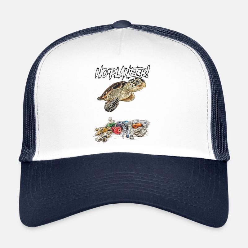Sauvons l’océan // Pollution - Casquette trucker  - blanc/marine