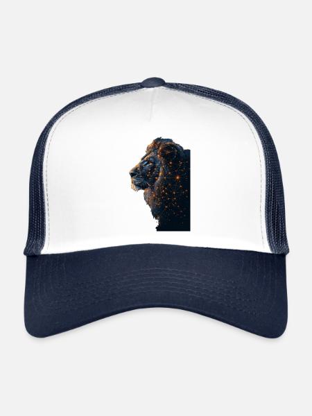 Lion - Casquette trucker  - blanc/marine - Devant
