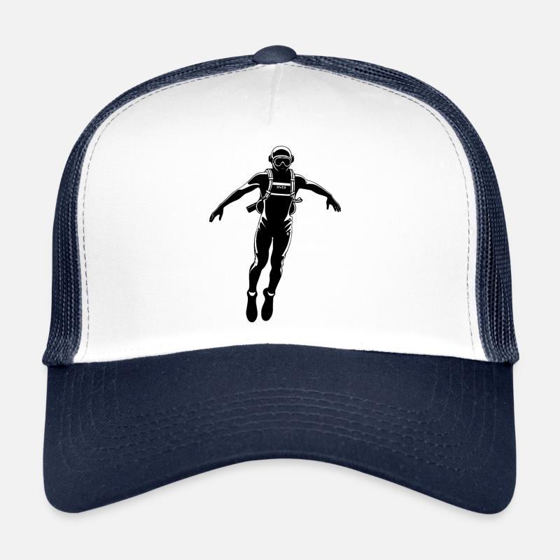 Plongeur - Hobby / Sport Sticker - Casquette trucker  - blanc/marine