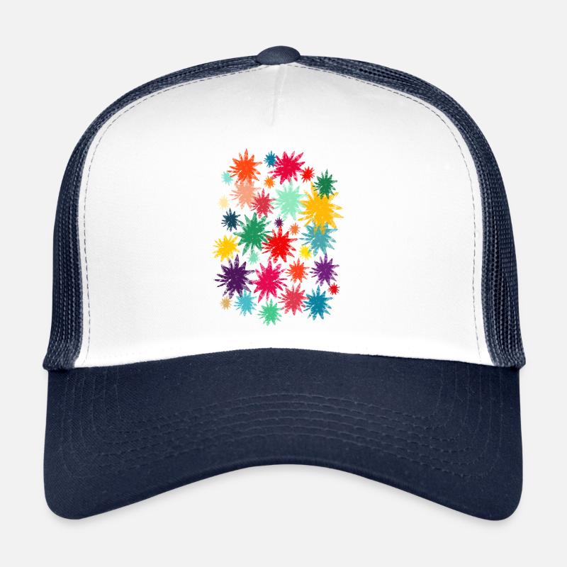 Fleurs colorées (d’occasion) 01 Casquette trucker 