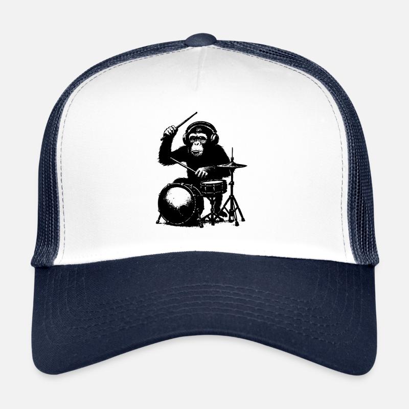 Singe sinistre sur des tambours Casquette trucker 