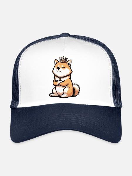 Shiba Inu Shiba propriétaire Shiba lover Shiba inus - Casquette trucker  - blanc/marine - Devant
