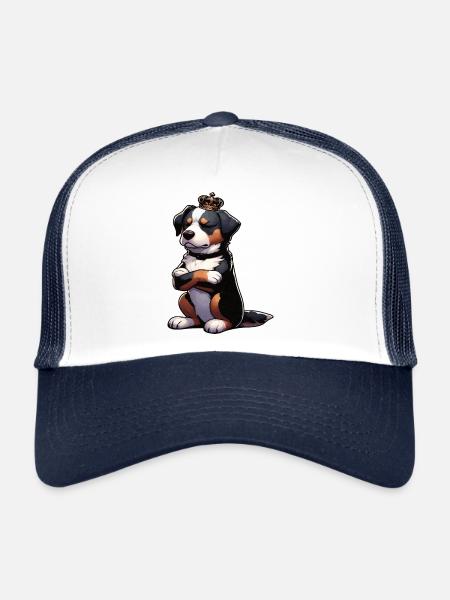 Appenzeller Mountain Dog Mountain Dog Mountain Dog Mother - Trucker Cap - white/navy - Front