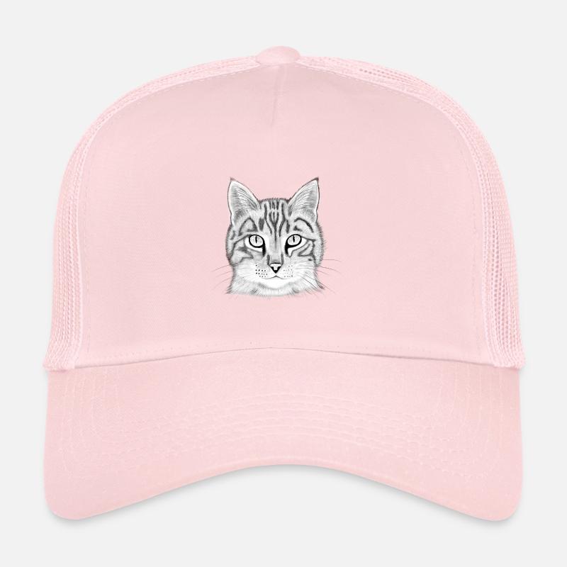 Katzenkopf gezeichnet Trucker Cap