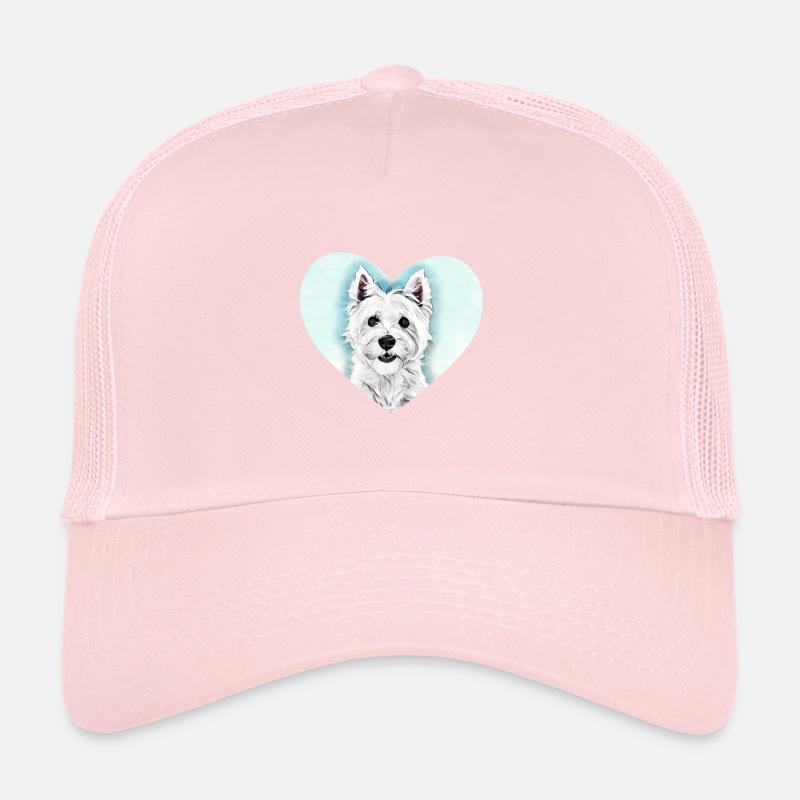 Westie Heart West Highland White Terrier Trucker Cap