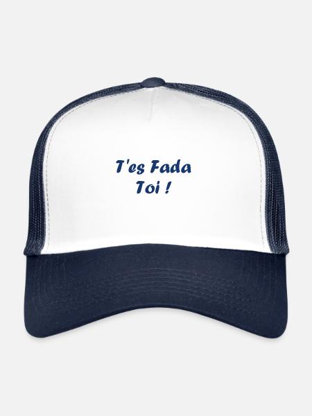 T'es fada - Casquette trucker  - blanc/marine - Devant