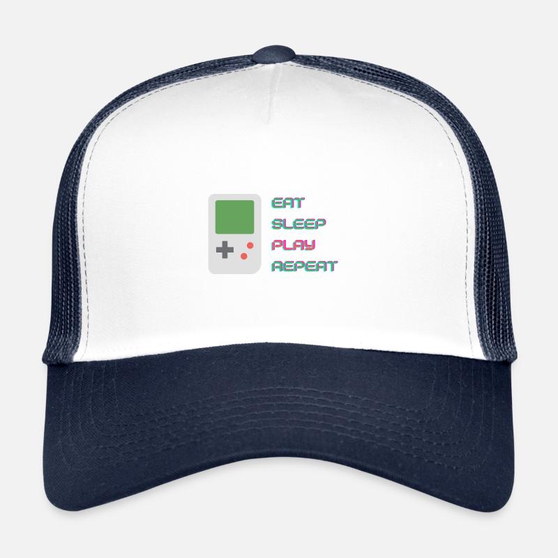 EAT SLEEP PLAY REPEAT Casquette trucker 