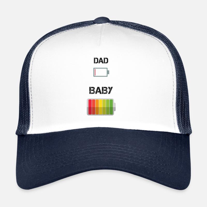 Dad vs Baby - Trucker Cap - white/navy