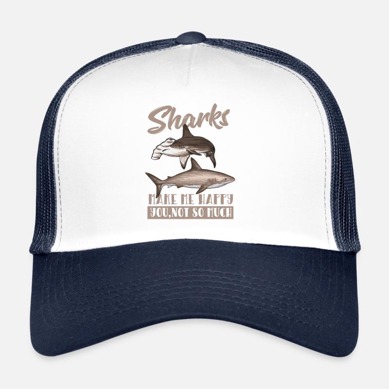 Les requins me rendent heureux. Tu n'es pas comme ça Casquette trucker 