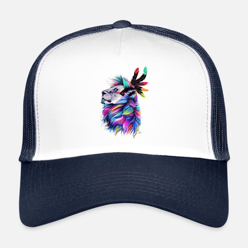 lion - Casquette trucker  - blanc/marine