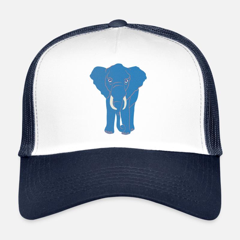 éléphant bleu Casquette trucker 