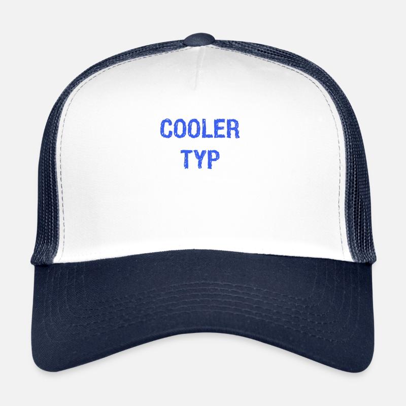 Mec cool - Casquette trucker  - blanc/marine