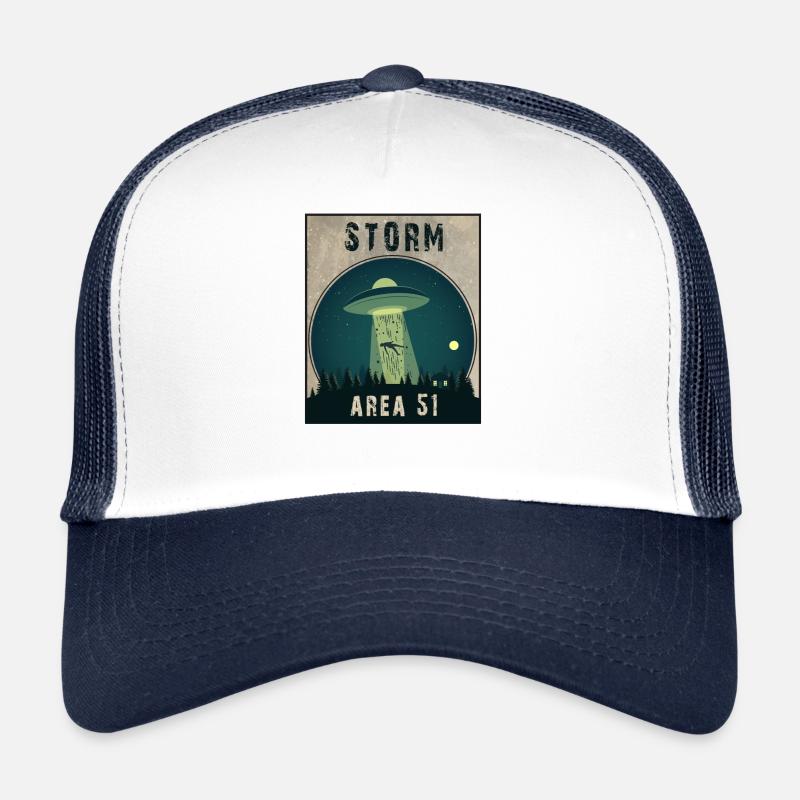 Zone 51 - Casquette trucker  - blanc/marine