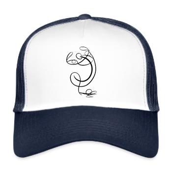 The genie comes out of the magic lamp - Trucker Cap - white/navy - Front