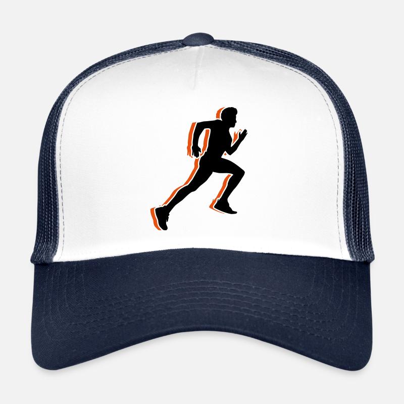 running running sprint silhouette Trucker Cap