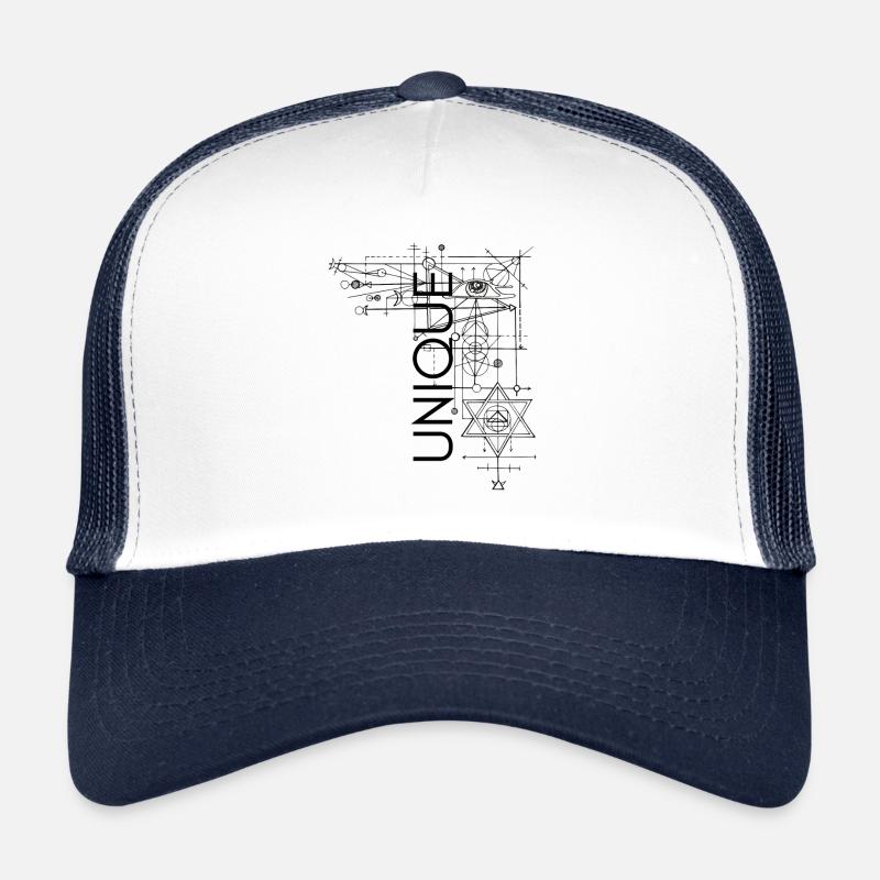 UNIQUE three - Trucker Cap - white/navy