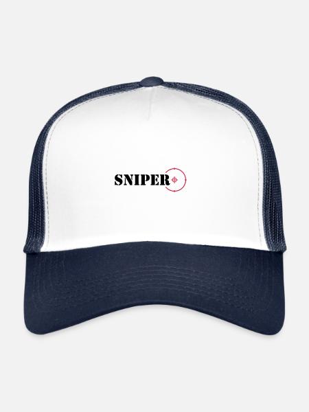 Sniper - Trucker Cap - white/navy - Front
