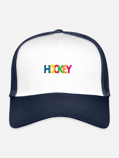 Hockey - Casquette trucker  - blanc/marine - Devant