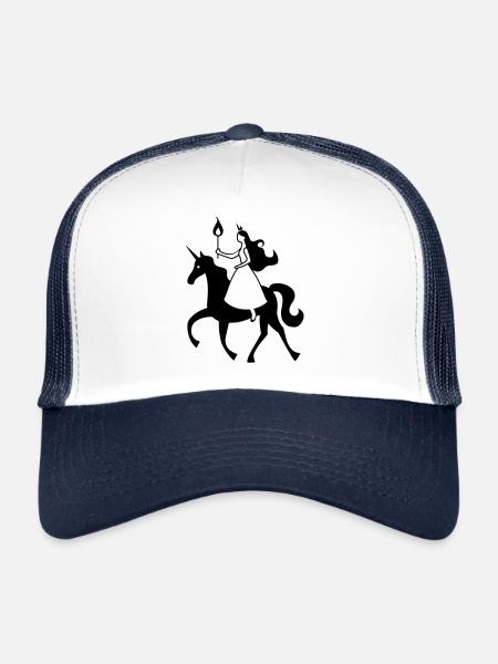 Princesse Licorne - Casquette trucker  - blanc/marine - Devant