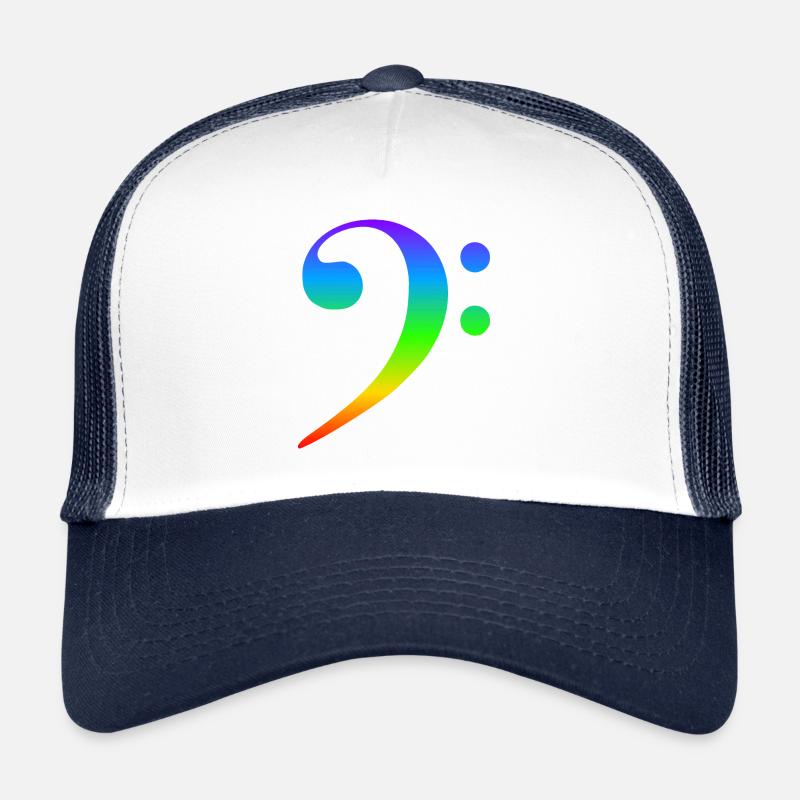 Bassschlüssel - Trucker Cap - Weiß/Navy