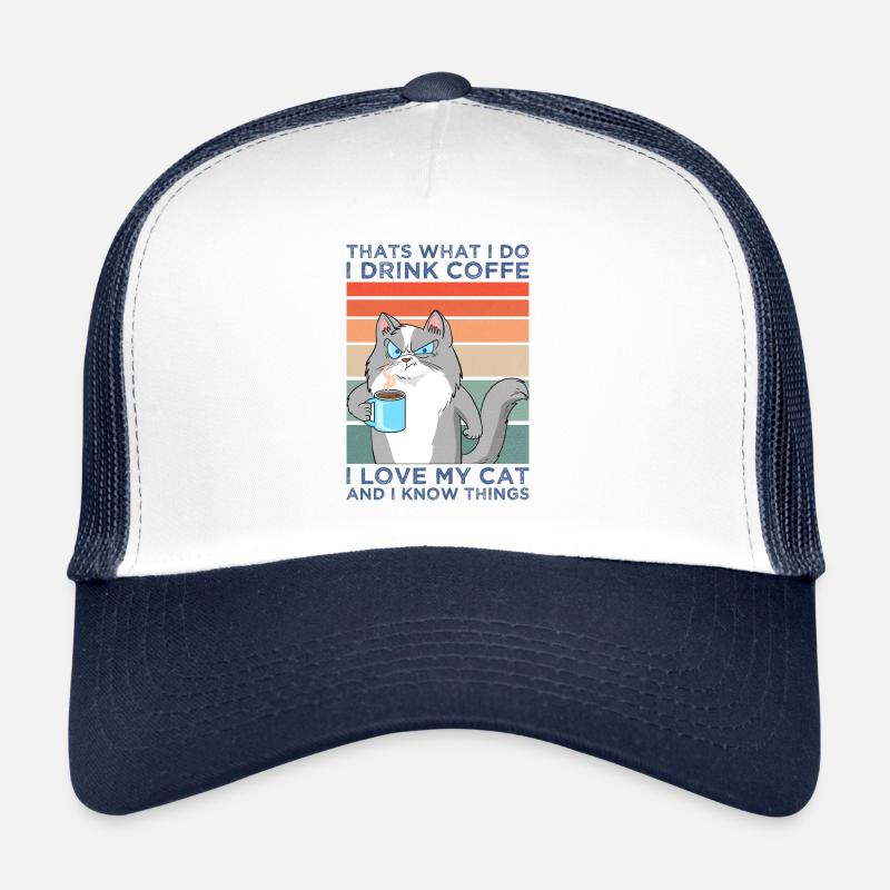 Cadeau d'ami de chat drôle de chats Casquette trucker 