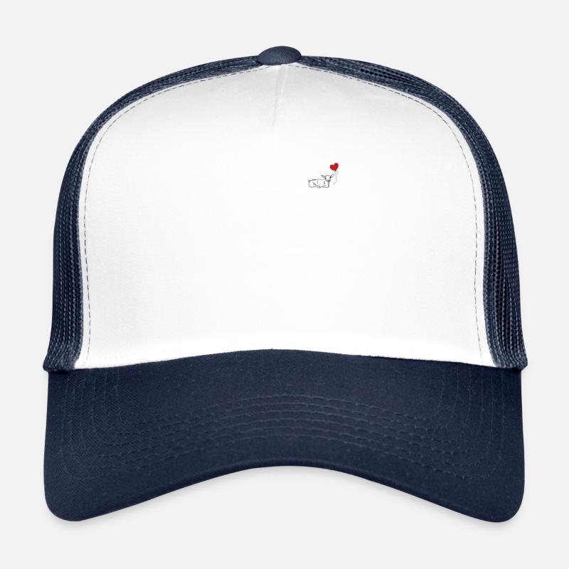 Schaf Design für einen Schäfer - Trucker Cap - Weiß/Navy
