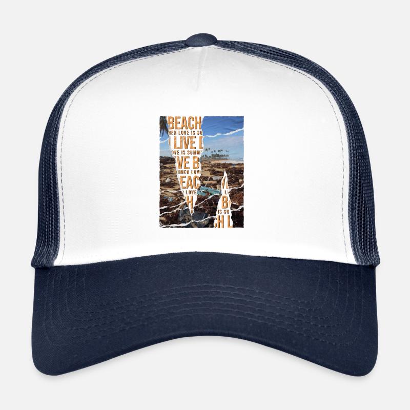 Déchets de design d’été sarcastiques sur la plage Casquette trucker 