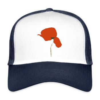 Coquelicot - Casquette trucker  - blanc/marine - Devant