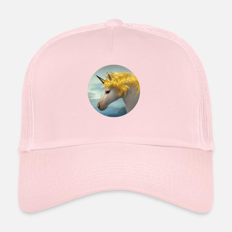 Licorne dorée enchantée Casquette trucker 