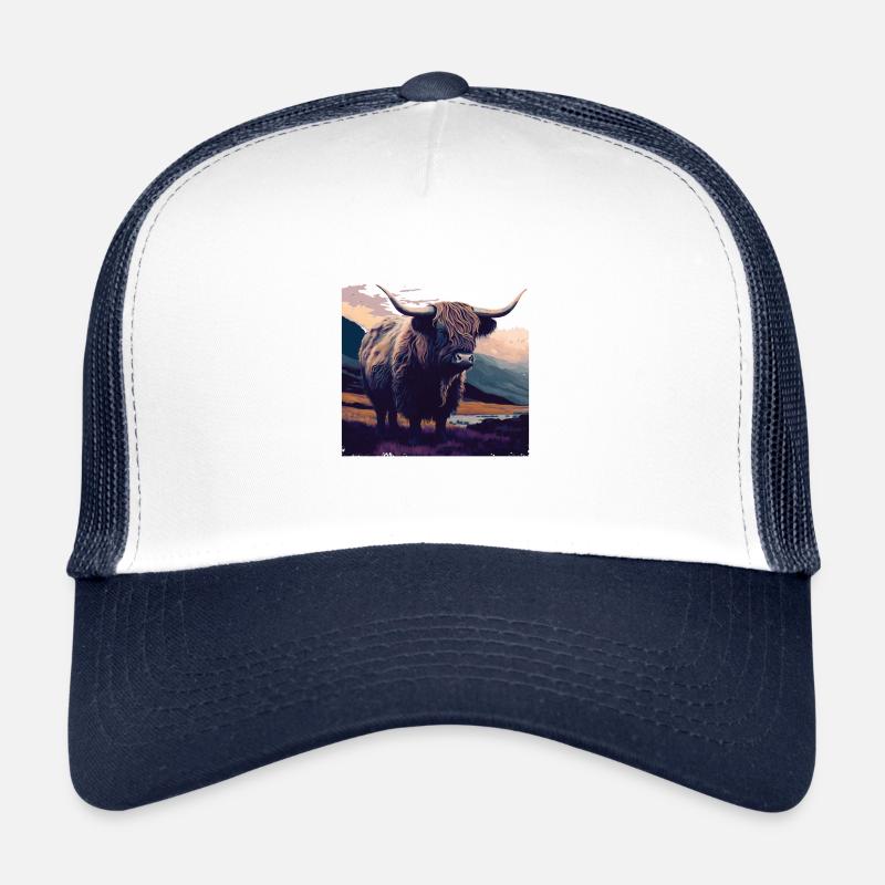 Vache des Highlands Casquette trucker 