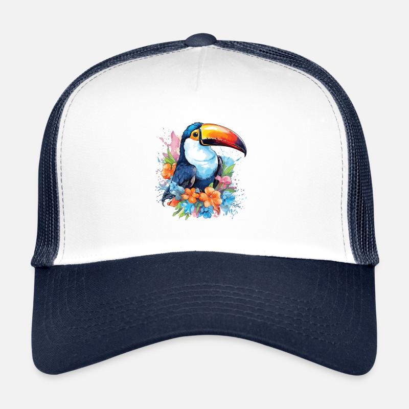 Aquarelle colorée - Joli design toucan Casquette trucker 