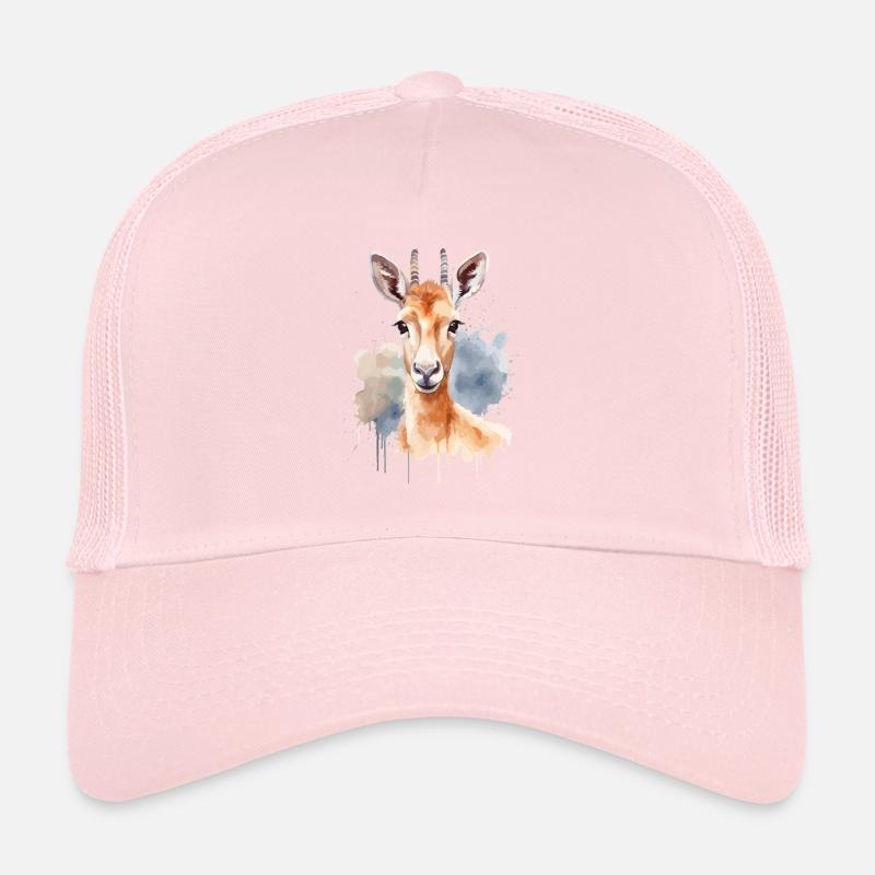 Aquarelle Antilope - Art coloré de la faune Casquette trucker 