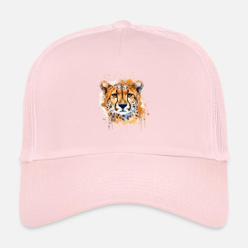 Art coloré - Mignon & Wild Cheetah design Casquette trucker 