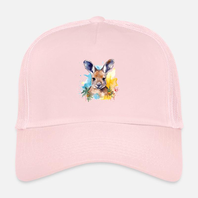 Adorable kangaroo watercolor Trucker Cap